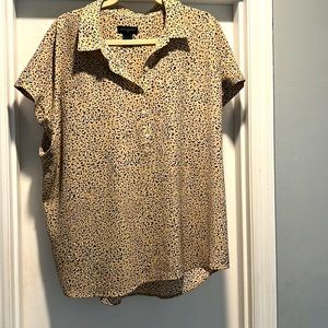 Leopard Print Investments Blouse. Worn Once.